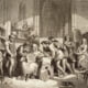 William Caxton – Examining First Proof Sheet from His Printing Press