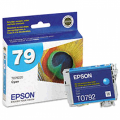 Epson T079220 Ink Cartridge, High Yield Cyan, OEM