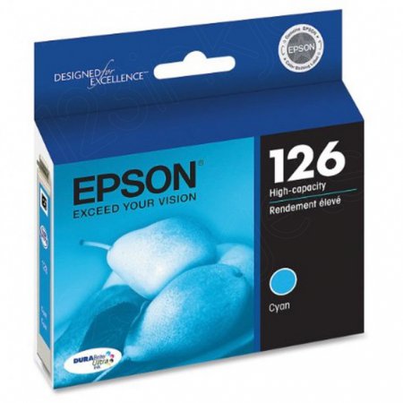 Epson T126220 Ink Cartridge, High Capacity Cyan, OEM