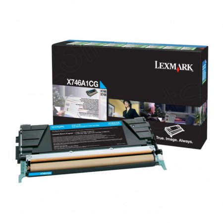 Lexmark X746A1CG Cyan OEM Laser Toner Cartridge