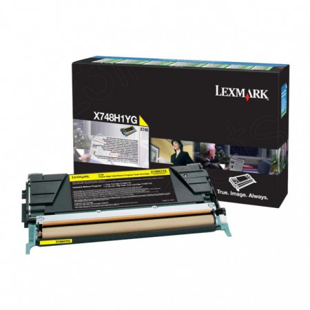 Lexmark X748H1YG High-Yield Yellow OEM Toner Cartridge