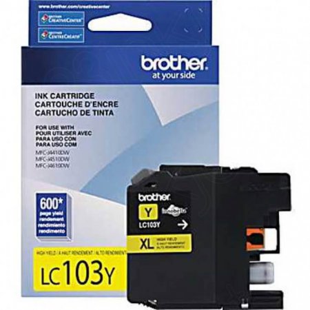 Brother LC103Y Ink Cartridge, HY Yellow, OEM