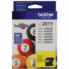 Brother LC201Y Ink Cartridge,  Yellow, OEM