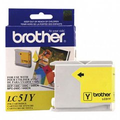 Brother LC51Y (LC51) Ink Cartridge, Yellow, OEM