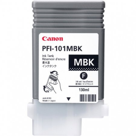 Canon 0882B001AA (PFI-101MBK) Ink Cartridge, Matte Black, OEM