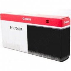 Canon PFI-704BK Ink Cartridge, Black, OEM