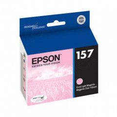 Epson T157620 (157) Ink Cartridge, Pigment Vivid Light Magenta, OEM